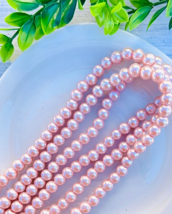 Producto - TIRA PERLA ROSA DIOR 8MM