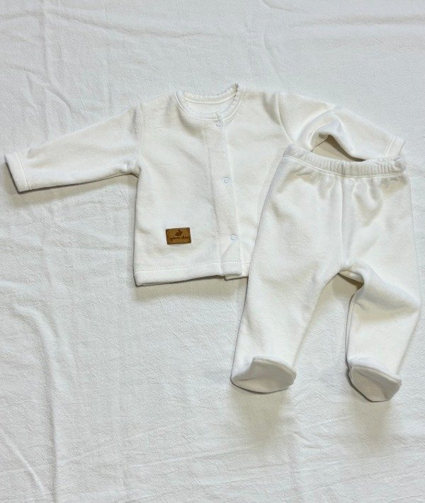 Producto - Conjunto Campera + Ranita Plush Crema