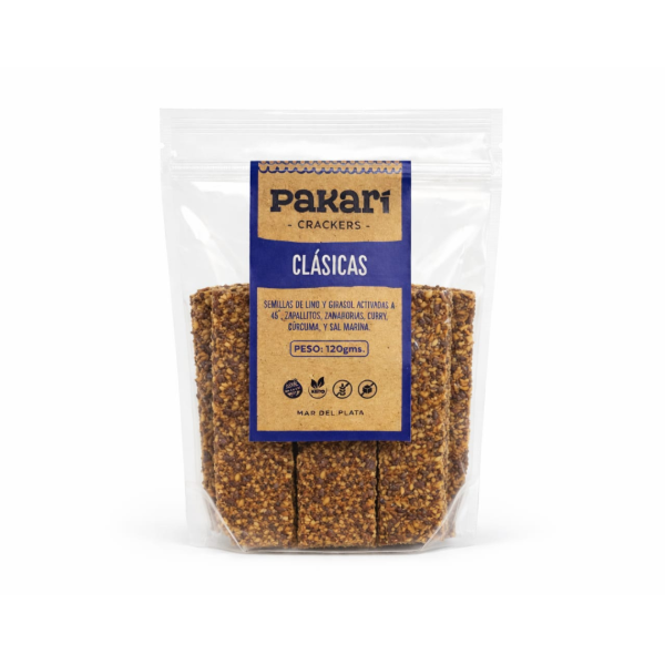 Producto - Crackers Pakari 120 grs (Elegir sabor)