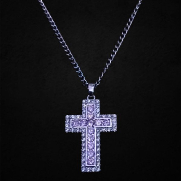 Producto - Collar Cruz con Brillos