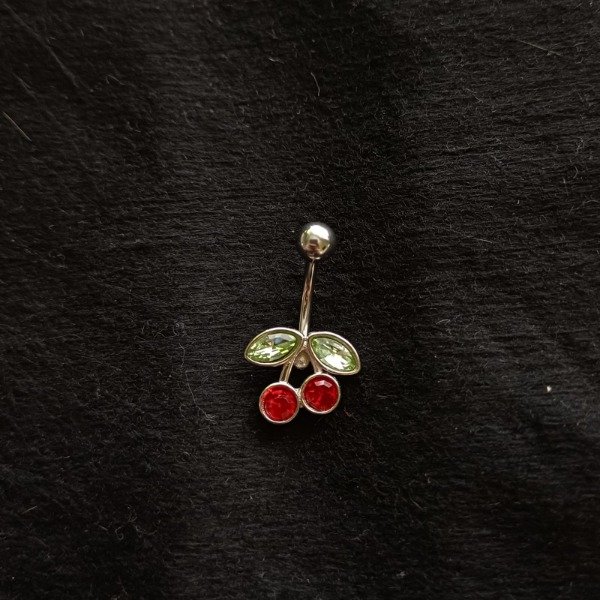 Producto - Piercing ombligo cereza