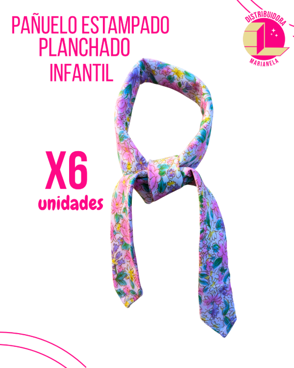 Producto - Pañuelo Estampado planchado Infantil - Pack x6 unidades