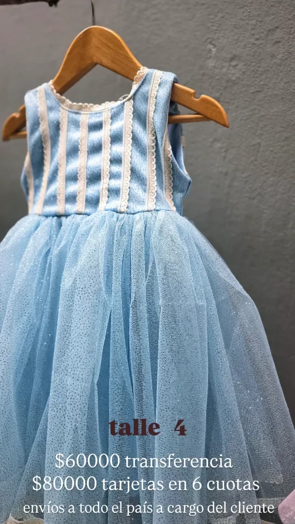 Producto - vestido Celeste brillitos