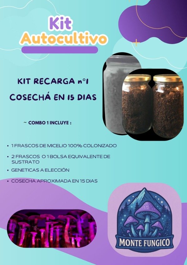 Producto - Kit Recarga Autocultivo  nro 1 Micelio + Sustrato