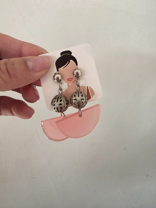 Producto - AROS SCRILICO ABANIQUITO ROSA