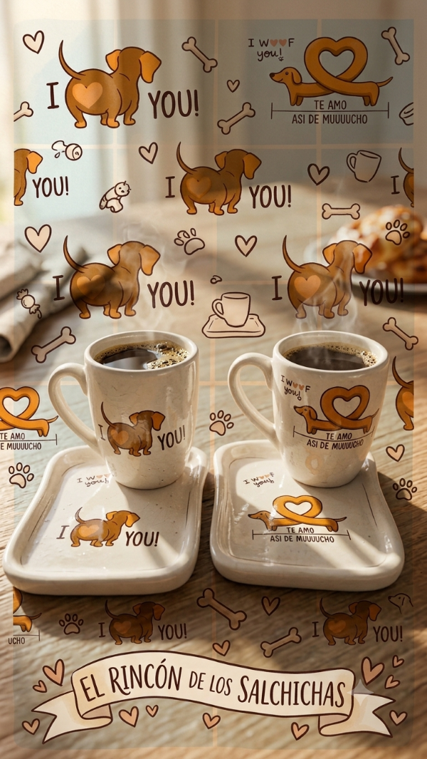 Producto - SET TAZA+TOSTADA PERRO SALCHICHA - 1