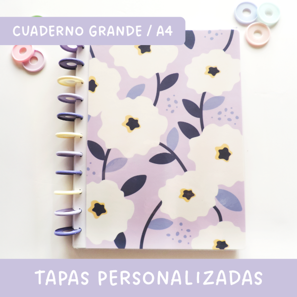 Producto - Cuaderno de discos grande - A4 - Tapa plastificada - Personalizado