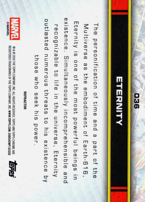 Producto - 2026 Topps Chrome Marvel  #36 - Eternity - 1