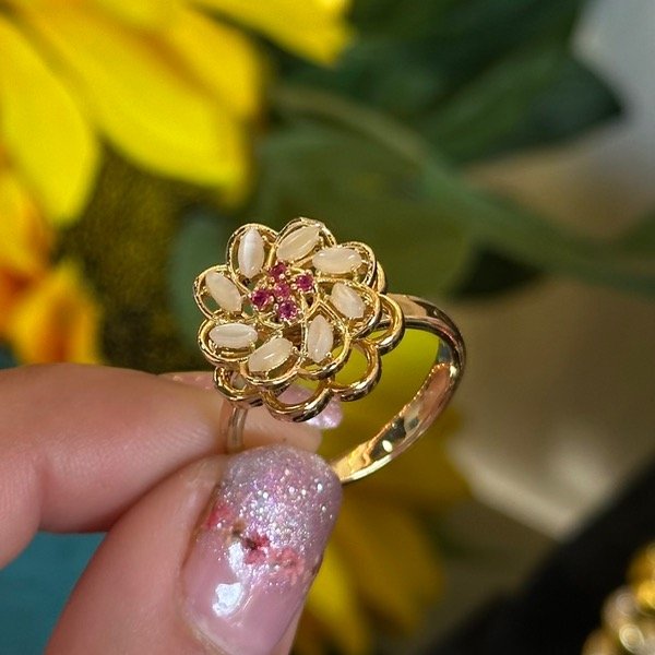 Producto - Anillo: Giratorio Ambar Rosa