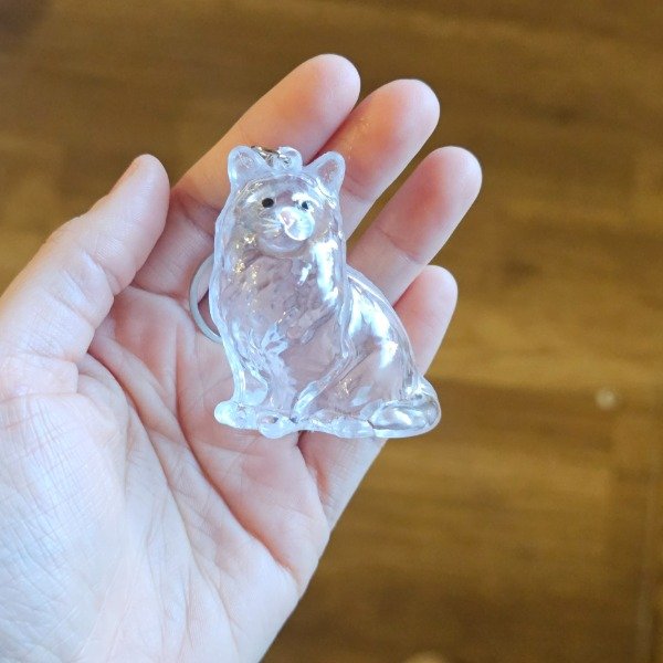 Producto - Llavero Gatito para rellenar transparente. Mod. 3 - 1
