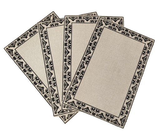 Producto - Set de 4 individuales arpillera rectangular