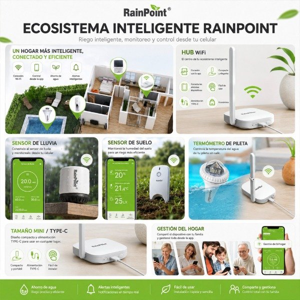 Producto - Hub Puerta de Enlace Wi-Fi Smart RainPoint - 4