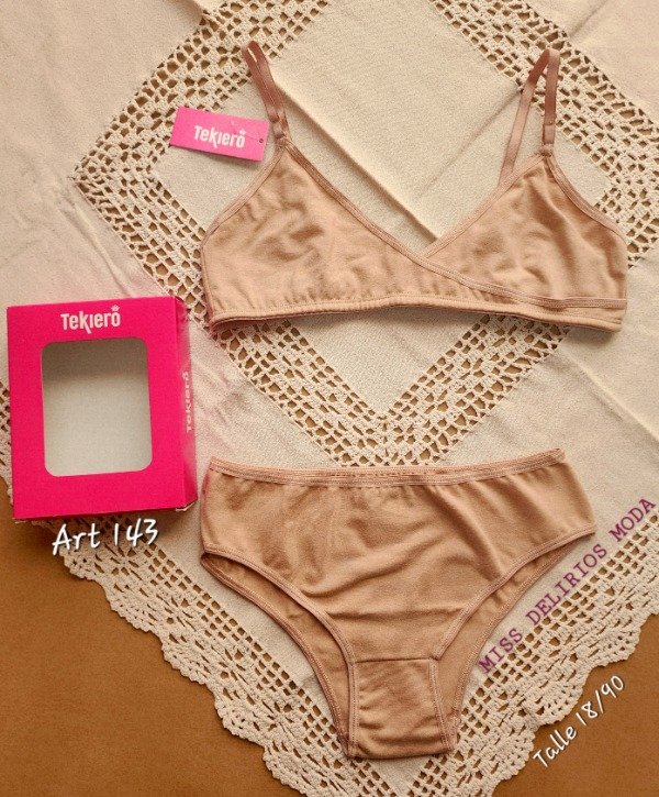 Producto - Conjunto de Lencería Juvenil TeKiero 143 Avellana 18/90