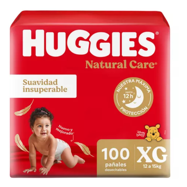 Producto - Pañales Huggies Natural Care Mensual XG- 100u