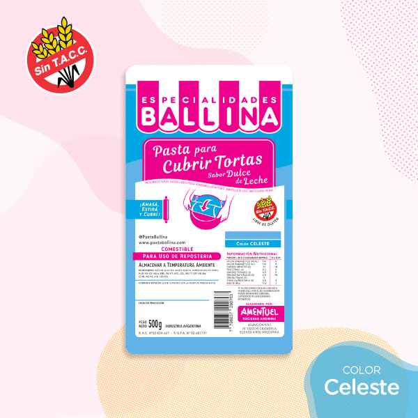 Producto - PASTA PARA CURIR TORTAS CELESTE