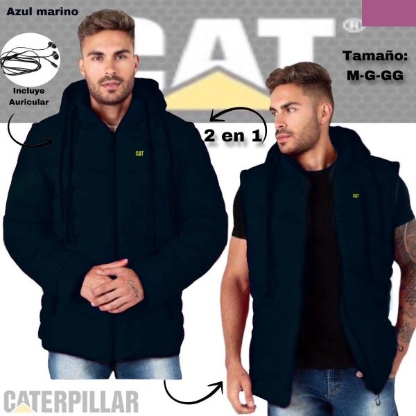 Producto - Campera caterpillar 2 en 1 azul marino
