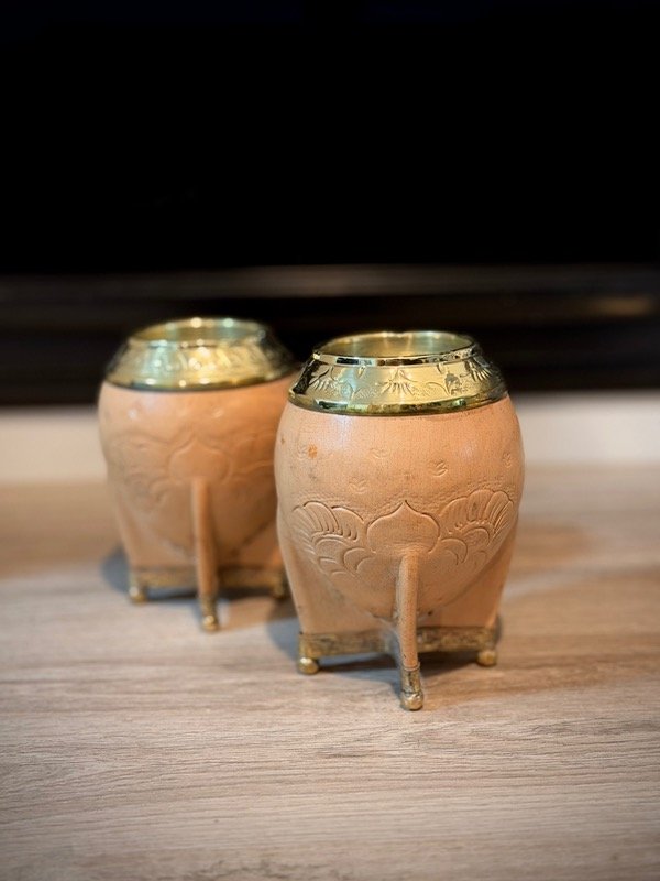 Producto - Torpedo Bronce repujado - base alpaca y bronce - Crudo - 2