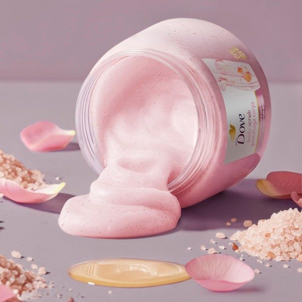 Producto - Dove Himalayan Salt and Rose Oil Body Scrub 425g - 1