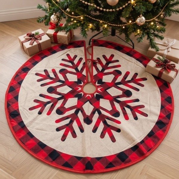 Producto - FALDA DE TELA PARA ARBOL NAVIDEÑO 90CM DISEÑOS SURTIDOS - 4