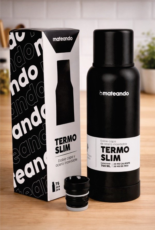 Producto - TERMO MATEANDO SLIM 750 ML. - NEGRO