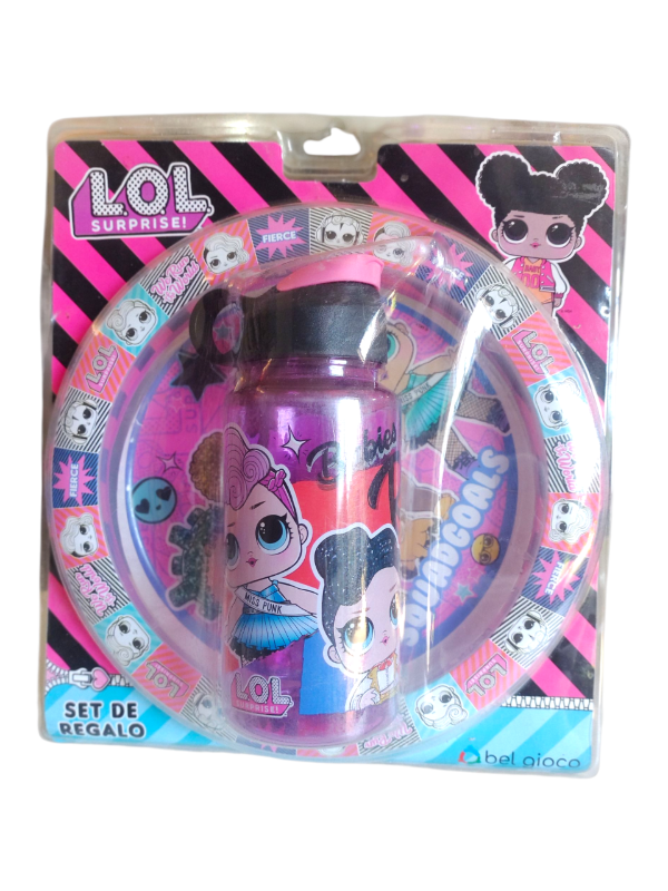 Producto - Set Regalo (plato + botella)  Lol