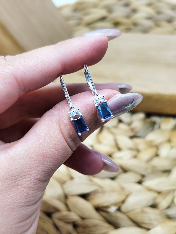 Producto - Aros Brizura Rectangular Azul