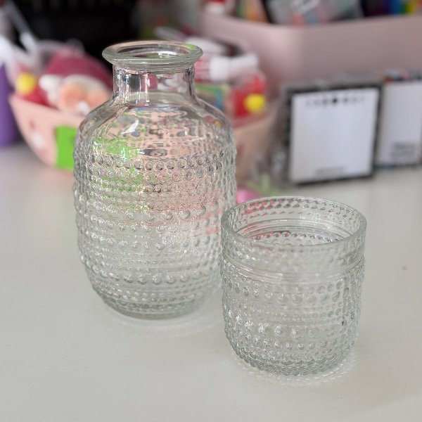 Producto - Botella de Vidrio Con Vaso 500cc 7008