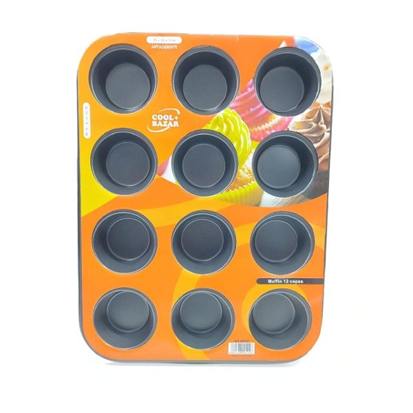 Producto - SM MOLDES MUFFINS X12(QXM005)ANTIADHERENTE