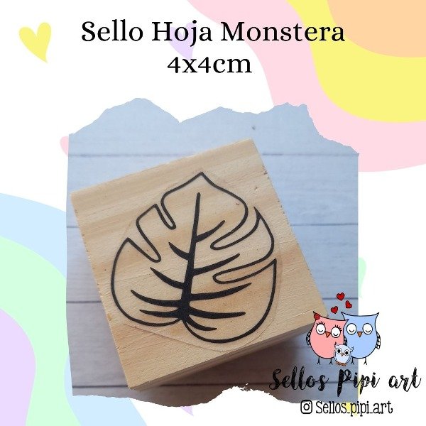 Producto - SELLO 4X4CM Hoja Monstera