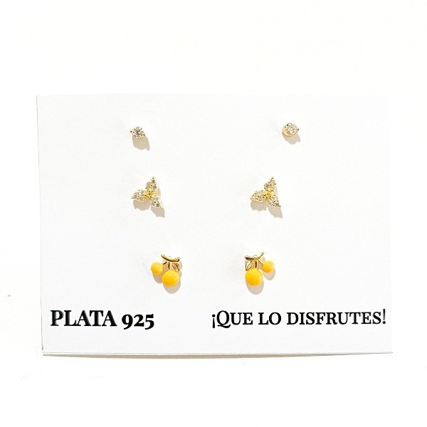 Producto - Set de Aros Cherry Gold