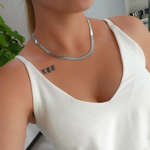 Producto - Cadena chata gruesa Acero quirúrgico