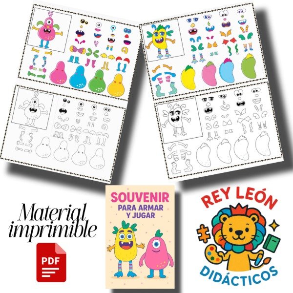 Producto - Souvenir imprimible (monstruitos)