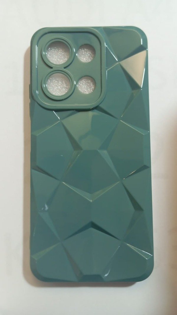 Producto - Funda Textura Rombos Verde para Xiaomi Redmi Note 15C