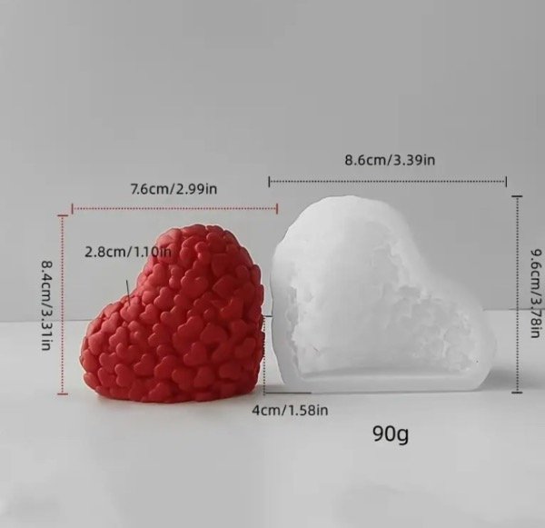 Producto - MOLDE SILICONA CORAZON INCLINADO