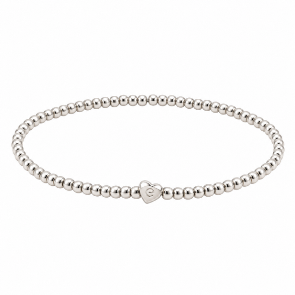 Producto - Pulsera Extensible con Corazón de Plata - 0