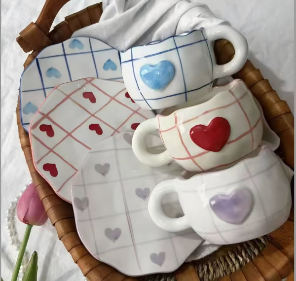 Producto - Taza+Plato Cerámica Love