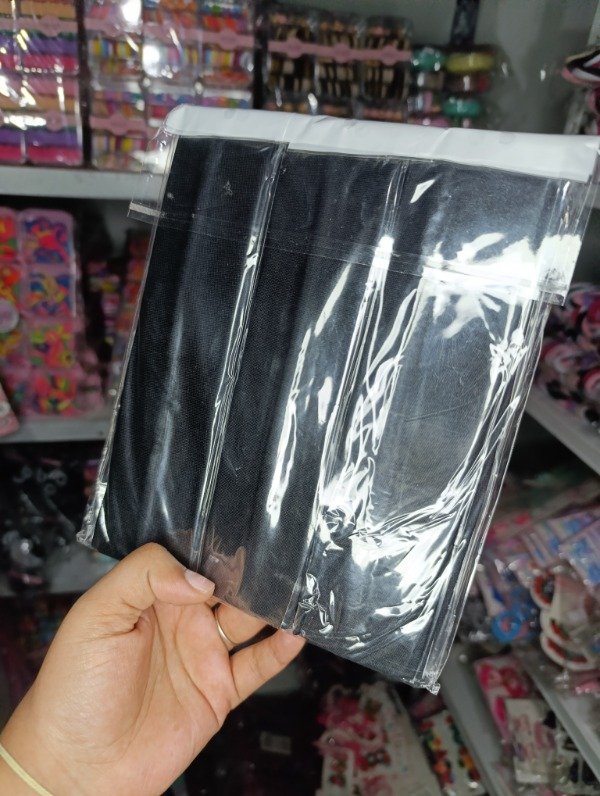 Producto - Vinchas negras finas de tela  x12