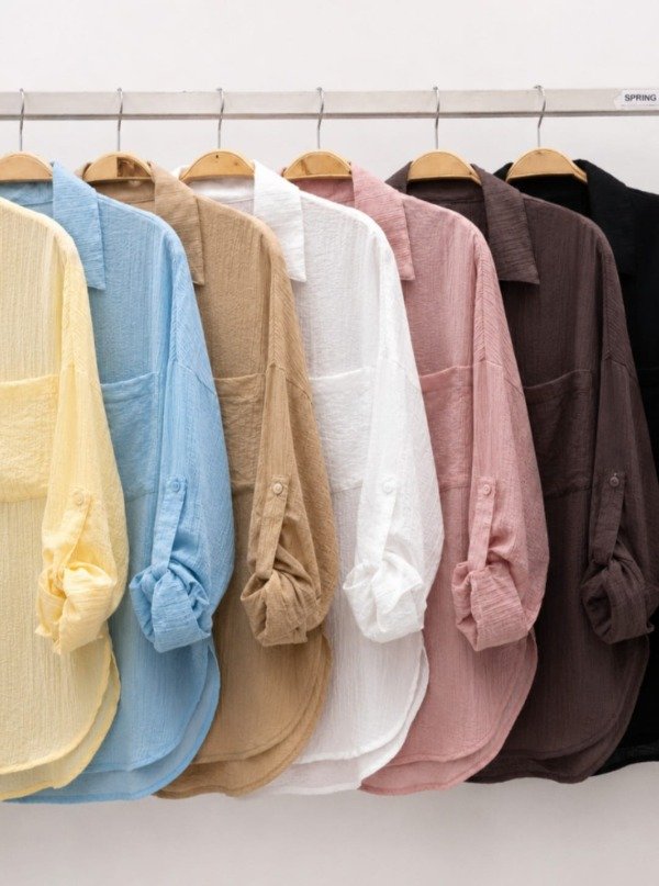 Producto - Camisa Over Arrugado "Lyocel" (Art. 6167) - 1