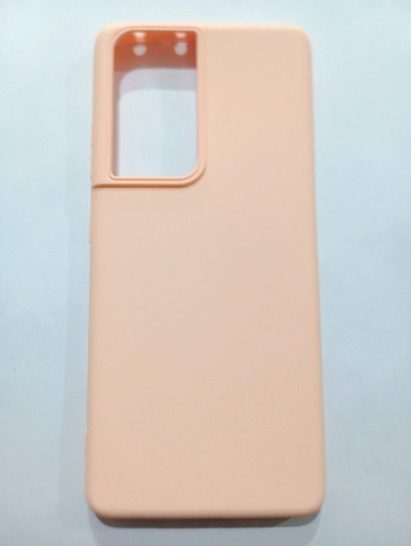 Producto - Funda Rosa de Silicona Flexible para Samsung S21 Ultra