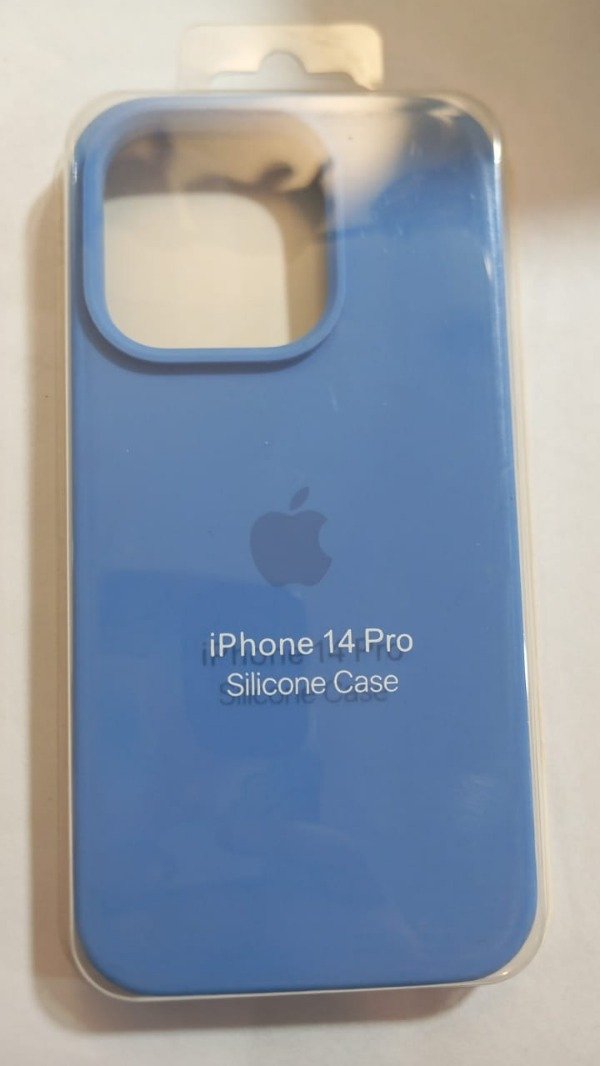 Producto - Funda Silicone Case Celeste Logo para iPhone 14 Pro