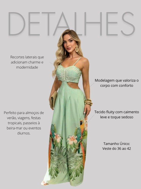 Producto - Mono largo bretel regulable push up tucán Verde importado150br99 110 - 1
