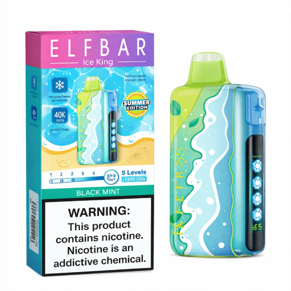 Producto - Elfbar ice king 40000 Black Mint