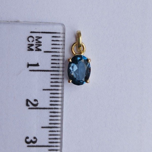 Producto - Dije Oro 18 kt. con topacio london blue (tratado) - (sin cadena) - 6