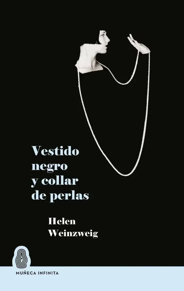 Producto - Vestido negro y collar de perlas - Helen Weinzweig