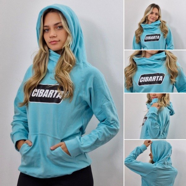 Producto - Canguro Cuello bote cruzado cibarta Modelo Finux Beta Turquesa