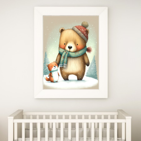 Producto - Lamina Vintage de Oso - LAM-K44