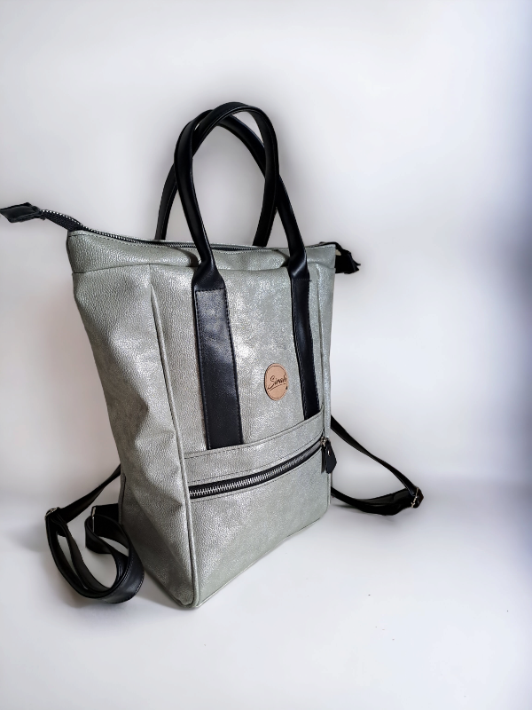 Producto - Mochila  ARUBA  plata y negro - 4
