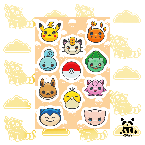 Producto - Plancha de Stickers Pokemon