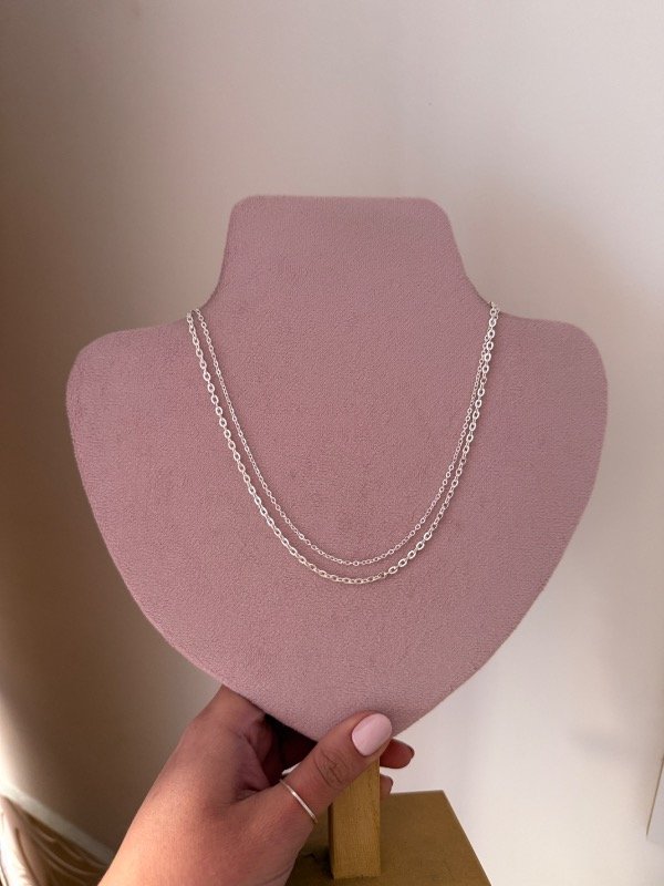 Producto - Cadena Doble Acero Blanco