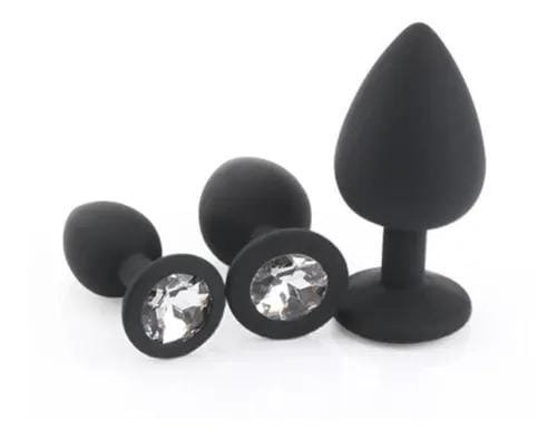 Producto - Plug dilatador anal silicona con strass talle "M" Cod: PR016M-22